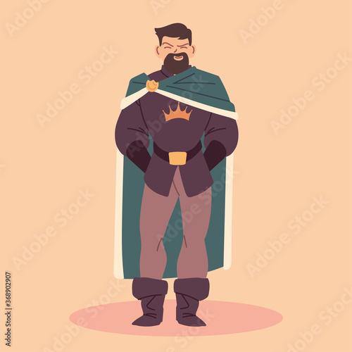 king, man with royal robes, monarch