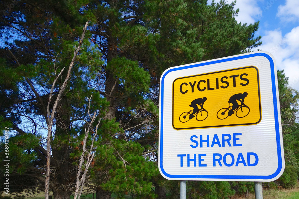 Cyclists: Share the road sign, Victoria, Australia