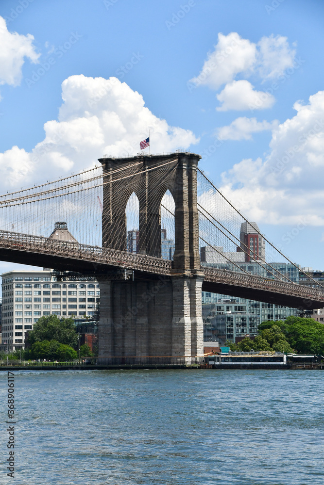 Brooklyn Bridge from Pier 17 in NYC