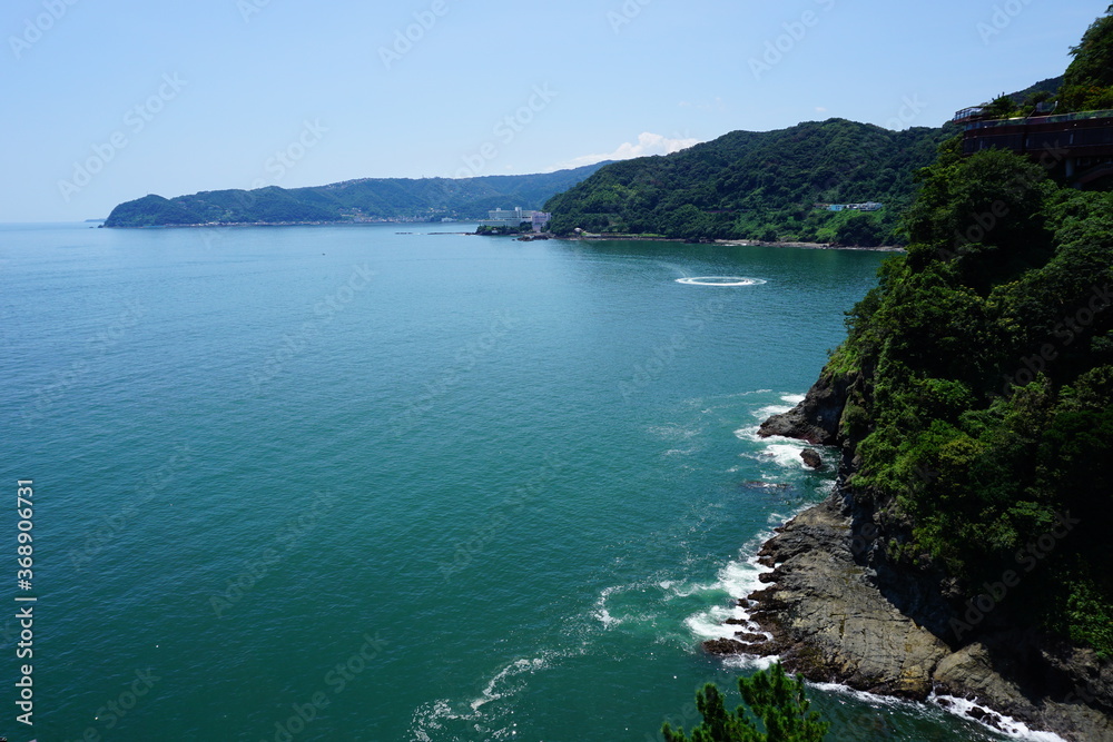 熱海・錦ヶ浦の高台からの網代方面の眺め