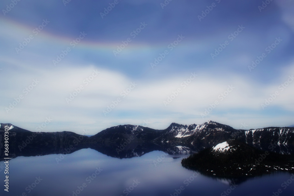 Sunbow over Crater Lake National Park