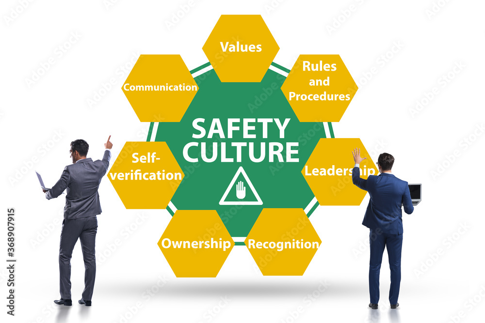 Businessman in safety culture concept