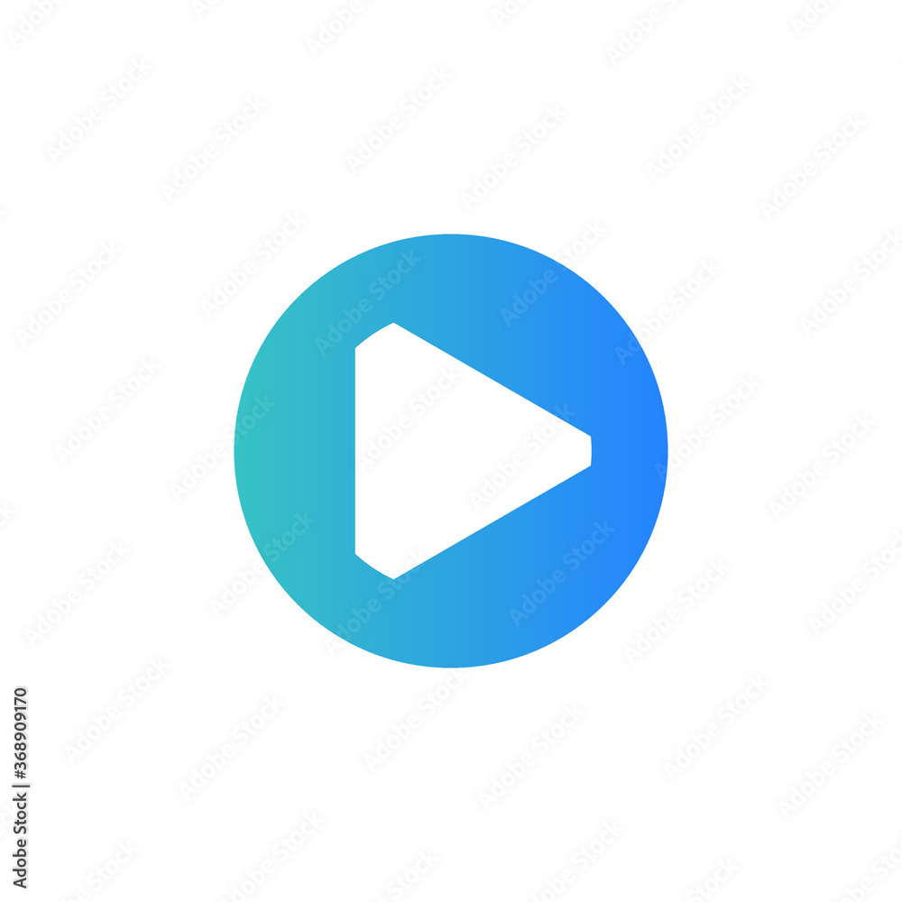 Triangle play media icon. Stock illustration. Triangle play media icon. Stock illustration.