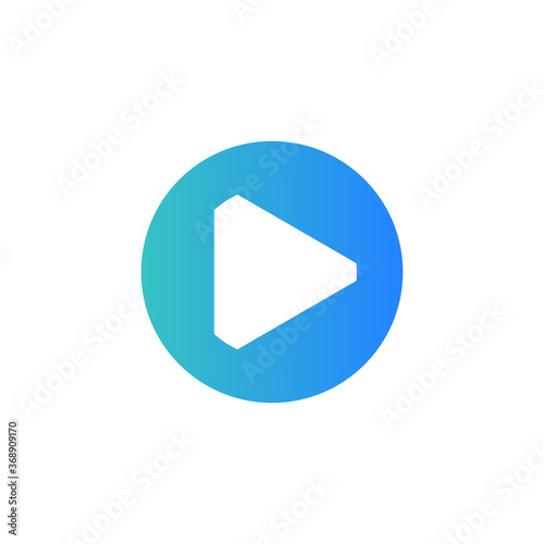 Free Download Triangle play media icon. Stock illustration. - GFXLoad