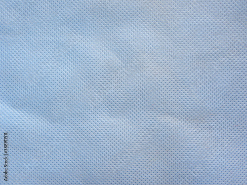 Blue color medical sterilization packaging fabric textured background