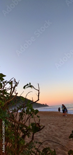 sunset on the beach