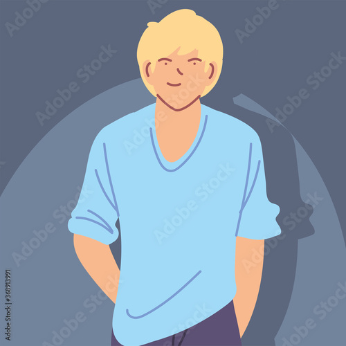 portrait of young man wearing casual clothes