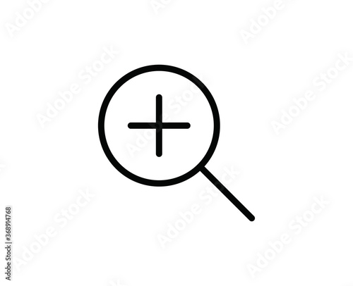 Magnifiger line icon