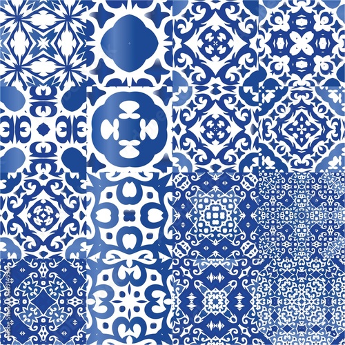 Traditional ornate portuguese azulejos.