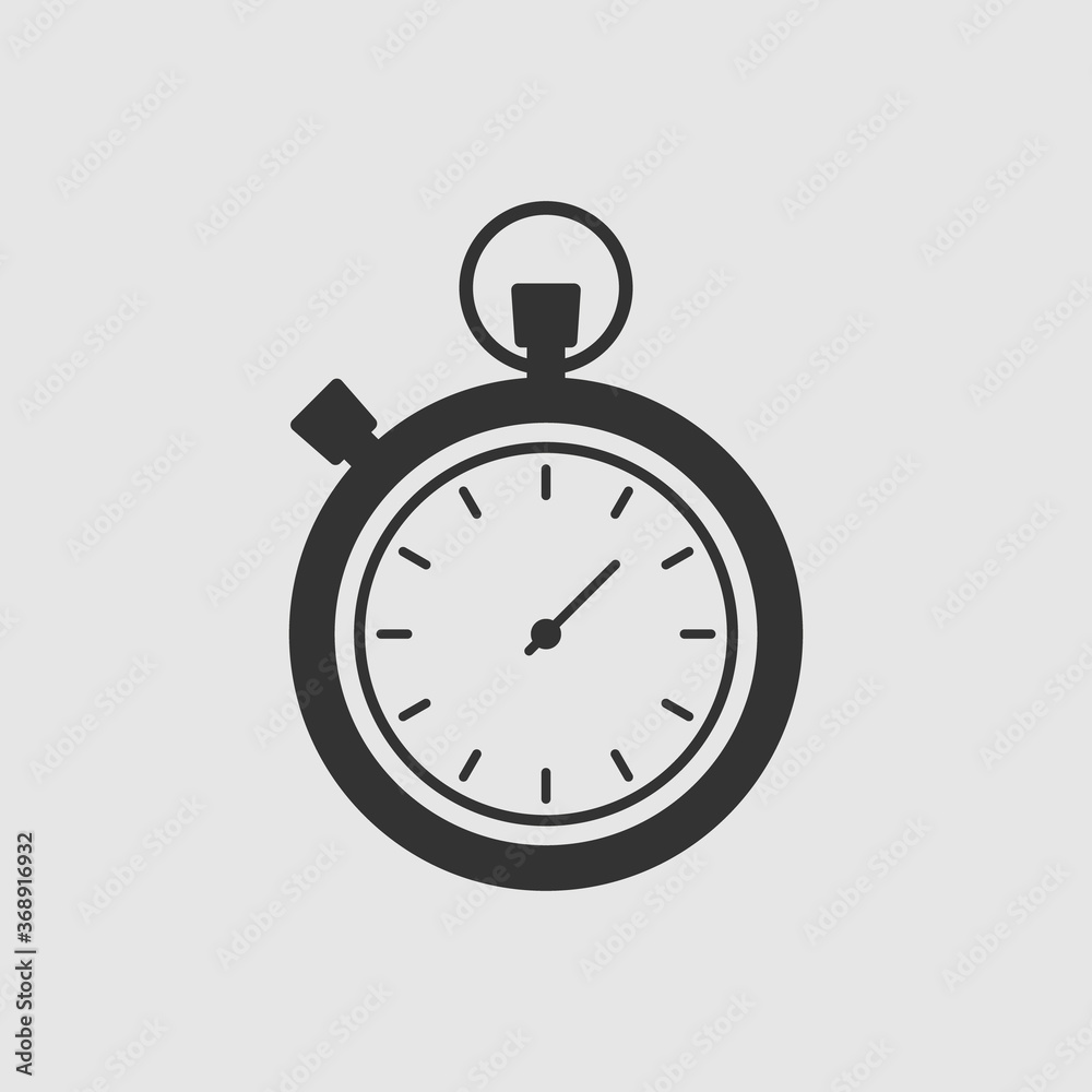 Vector Isolated Simple Stopwatch Icon Vector Isolated Simple Stopwatch Icon