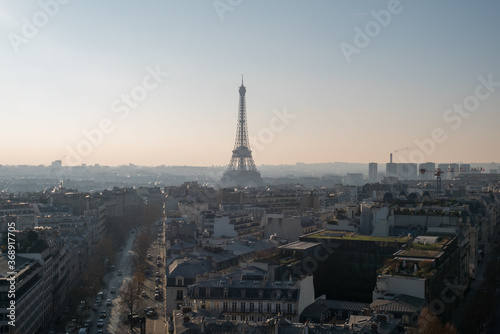 authentic view of eiffel tower in paris © Eduardo Frederiksen