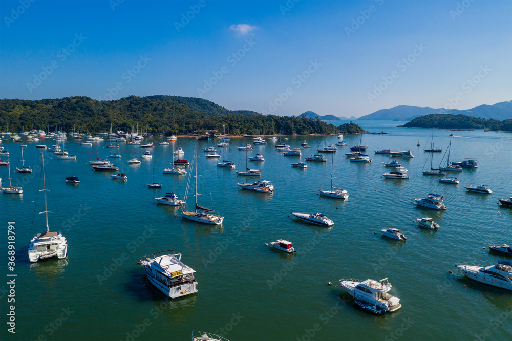  Aerial view of Hong Kong yacht club