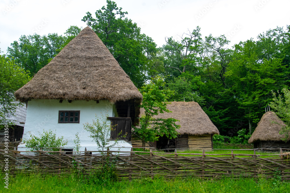 traditional house made of straw and clay in the mountain village traditional house made of straw and clay in the mountain village