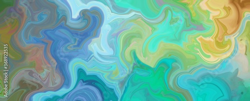 abstract background pattern with marbled paint texture in blue gold and green colors  colorful fluid painting