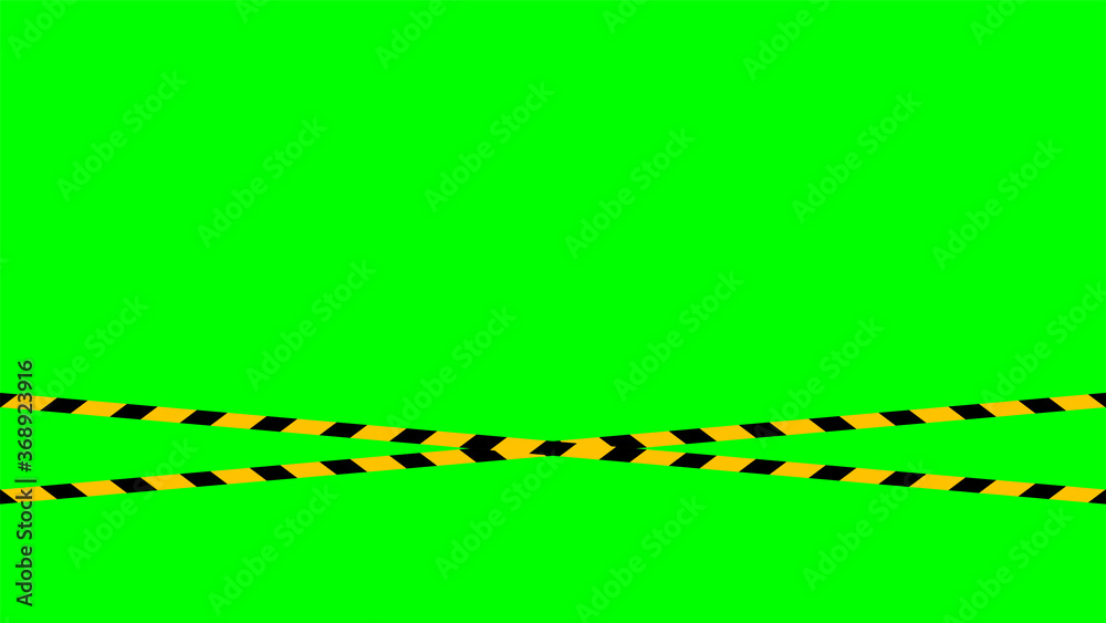 caution tape stripe on green screen background, green screen video and