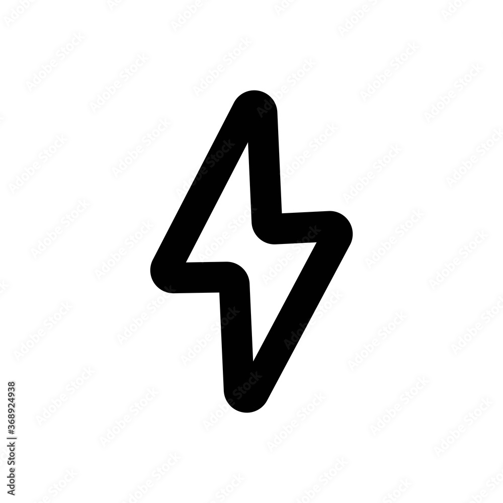 Flash Line Icon - Vector Illustration Flash Line Icon - Vector Illustration