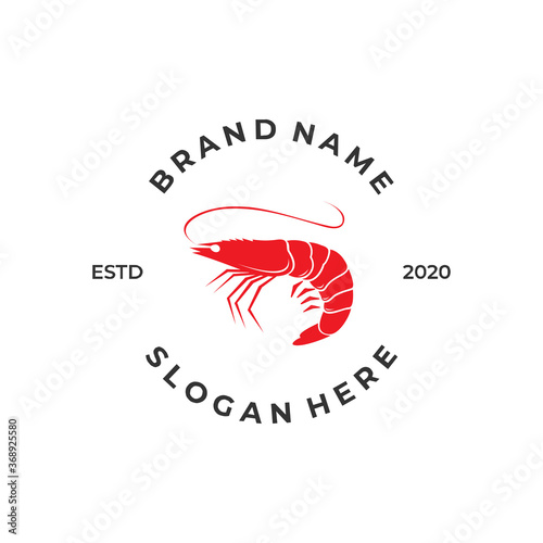shrimp logo inspiration, modern design template.
