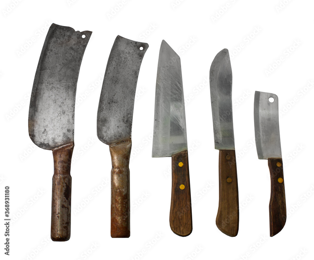 kitchen knives isolated on white kitchen knives isolated on white