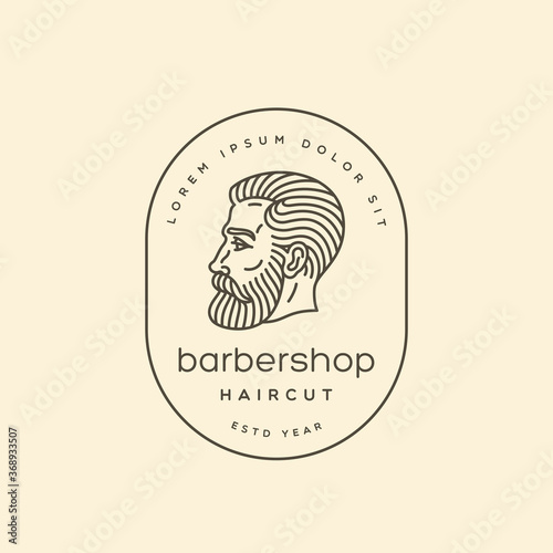 Bearded man logo