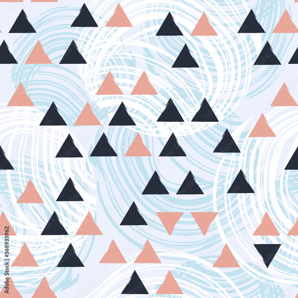 Vector abstract seamless pattern design with triangles. Vector abstract seamless pattern design with triangles.