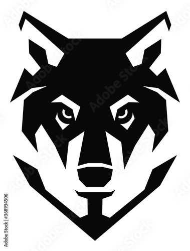 Simple Wolf Head Minimalism Style