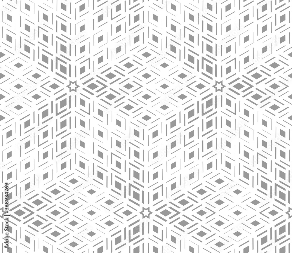 Fototapeta premium Abstract geometric pattern. A seamless vector background. White and gray ornament. Graphic modern pattern. Simple lattice graphic design.