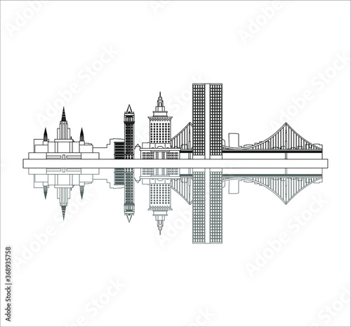 Obraz na płótnie Oakland California city skyline in United States. w salonie