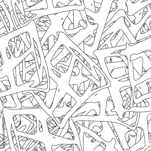Abstract monochrome seamless background. Grunge texture repeating