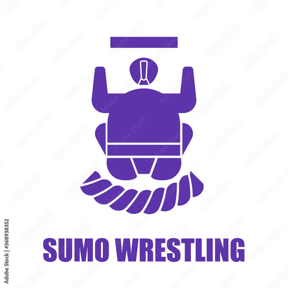 Sumo Wrestling. Colored icon. Sumo Wrestling. Colored icon.