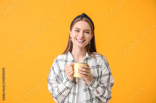 Beautiful young woman with ...