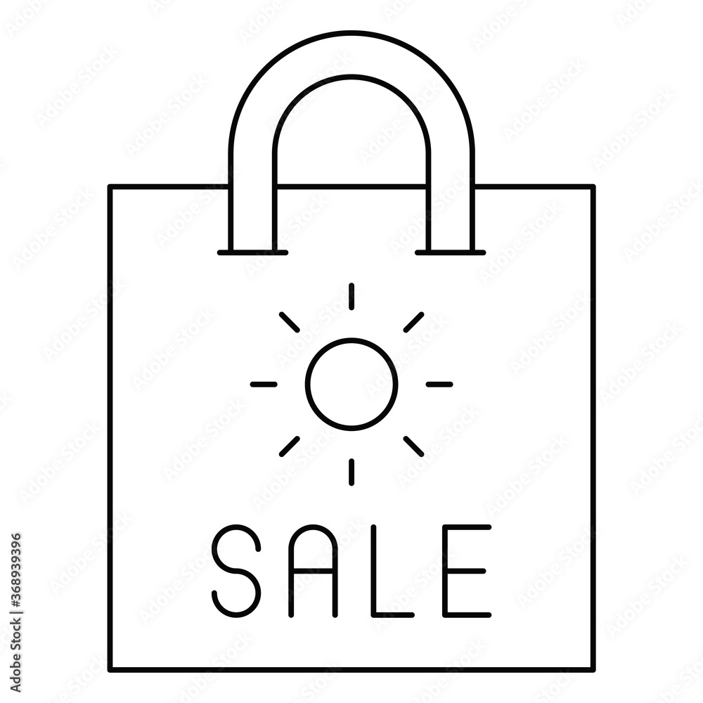 Shopping bag icon, Summer sale related vector Shopping bag icon, Summer sale related vector