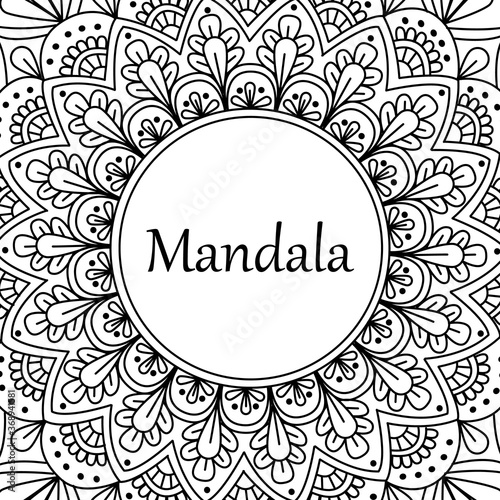 Flower Mandala. Vintage decorative elements. 