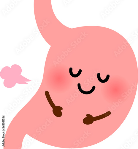 休んでいる胃のキャラクター