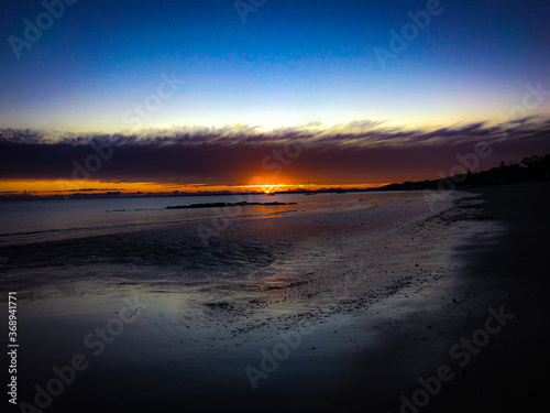 sunset on the beach