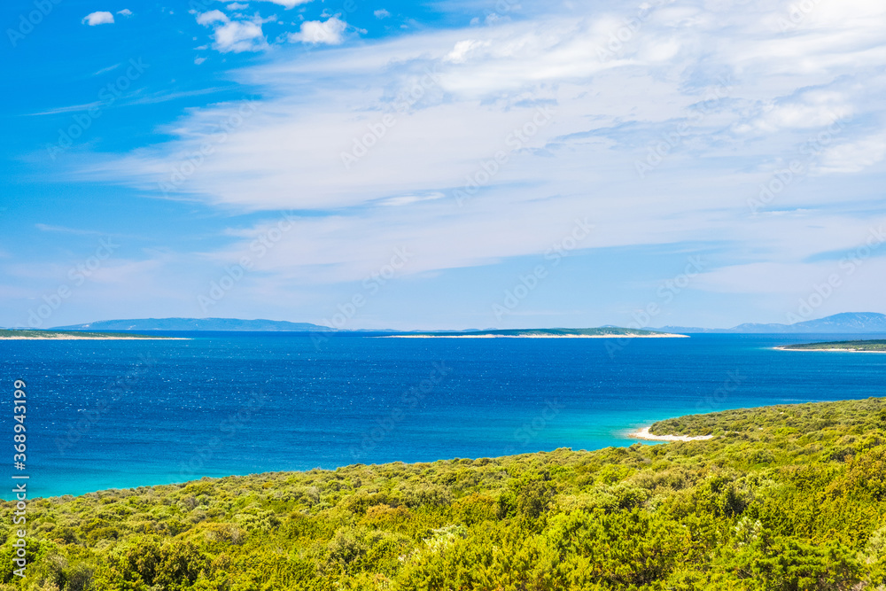 Amazing green shore on the Adriatic sea, island of Pag in Croatia Amazing green shore on the Adriatic sea, island of Pag in Croatia