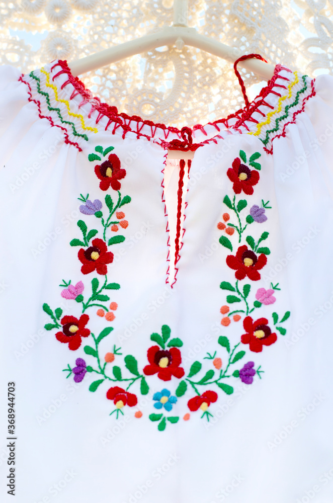 Skirt decorated with traditional hungarian folk art pattern Skirt decorated with traditional hungarian folk art pattern