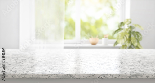 3D blank kitchen environment with a big window