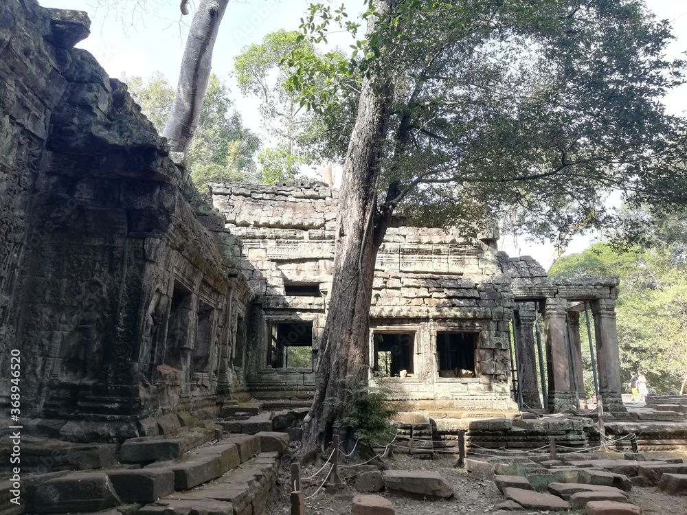 Impressive temple in the jungle, Siem Reap, Cambodia.