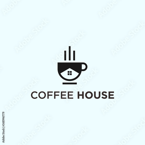coffee house logo vector silhouette icon