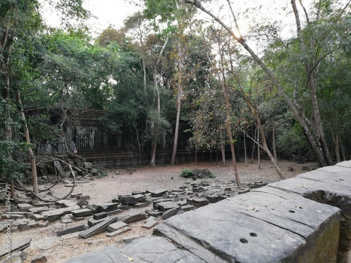 Impressive temple in the jungle, Siem Reap, Cambodia. photo