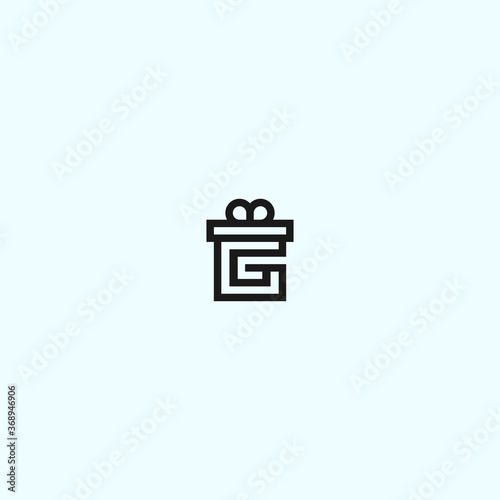 G gift logo vector silhouette icon