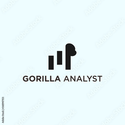data gorilla logo vector silhouette icon