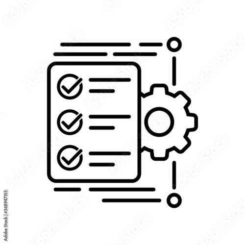 Workflow vector icon. operation illustration sign. automation symbol.