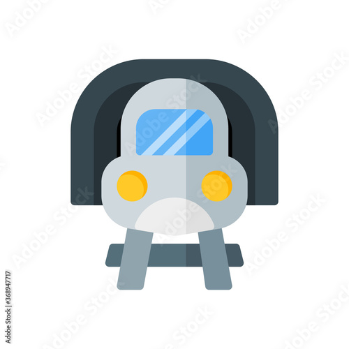 train icon in flat style isolated on white background. EPS 10