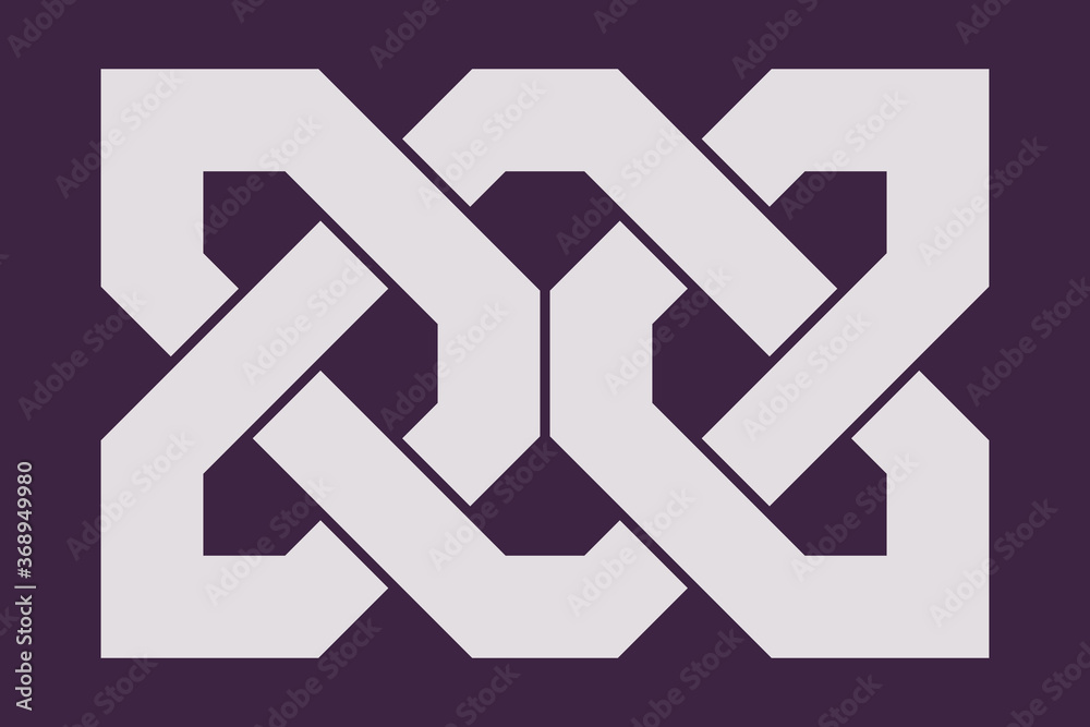 Celtic knot. Medieval decorative ornament. Geometric Design Element. Vector illustration. Celtic knot. Medieval decorative ornament. Geometric Design Element. Vector illustration.