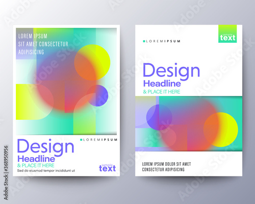 Flyer or Poster design with abstract vivid colors background