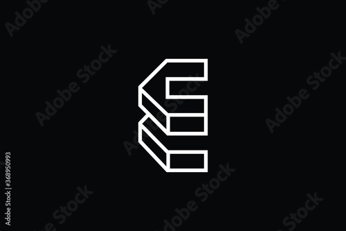 Logo design of E EE in vector for construction, home, real estate, building, property. creative elegant Monogram. Premium Business home logo icon. White color on black background