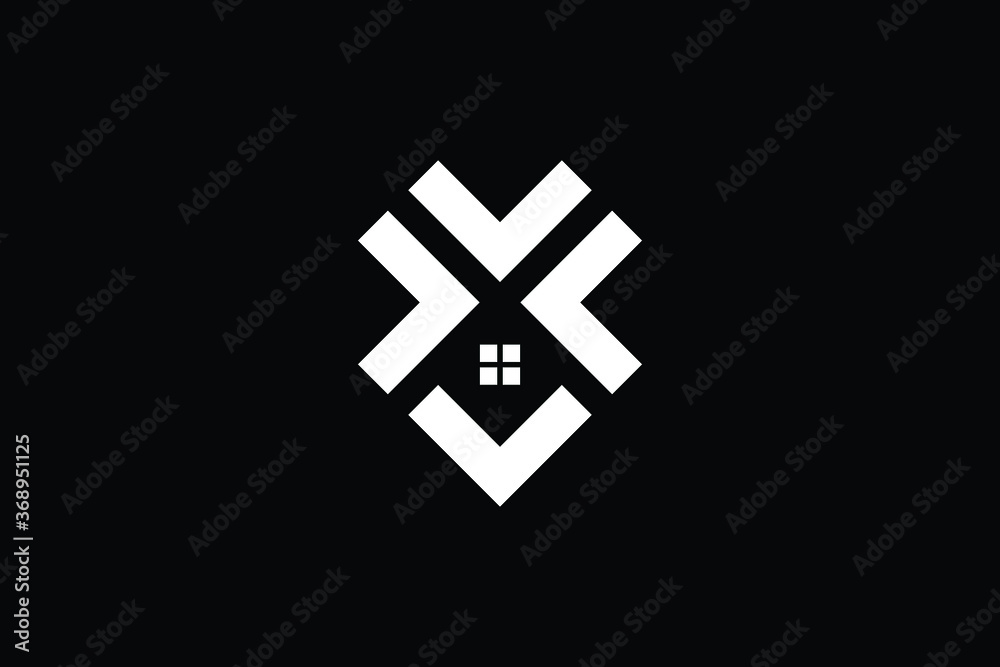Logo design of X XX in vector for construction, home, real estate, building, property. creative elegant Monogram. Premium Business home logo icon. White color on black background Logo design of X XX in vector for construction, home, real estate, building, property. creative elegant Monogram. Premium Business home logo icon. White color on black background