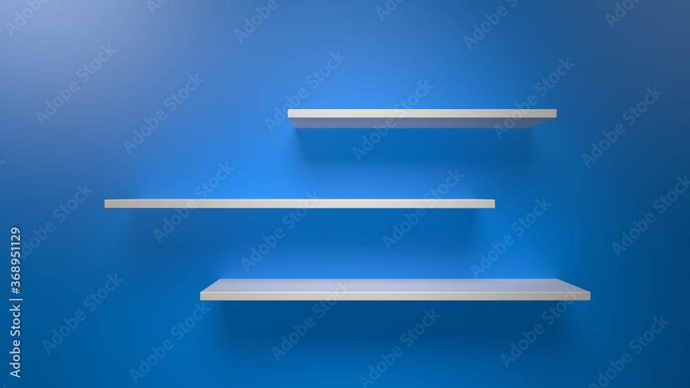 Shelf 3d render for background Shelf 3d render for background