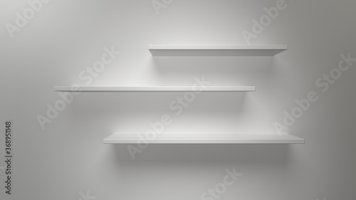 Shelf 3d render for background